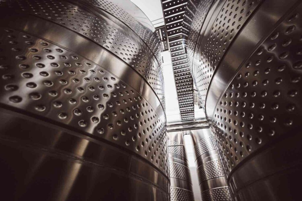Stainless steel fermentation tanks